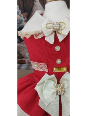 CÓD N193 - VESTIDO ROMANTIC VERMELHO