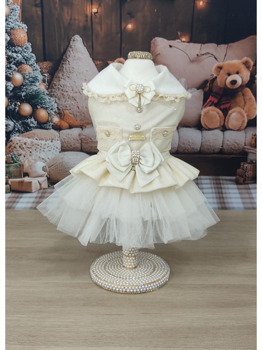 CÓD N195 - VESTIDO ROMANTIC OFF WHITE