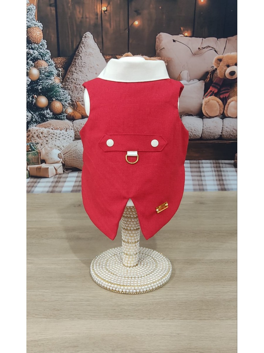 CÓD N196 - FRAQUE ROMANTIC VERMELHO