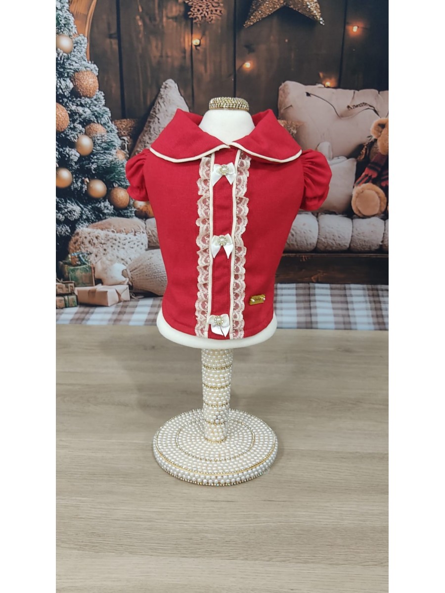 CÓD N203 - BLUSA ROMANTIC VERMELHO