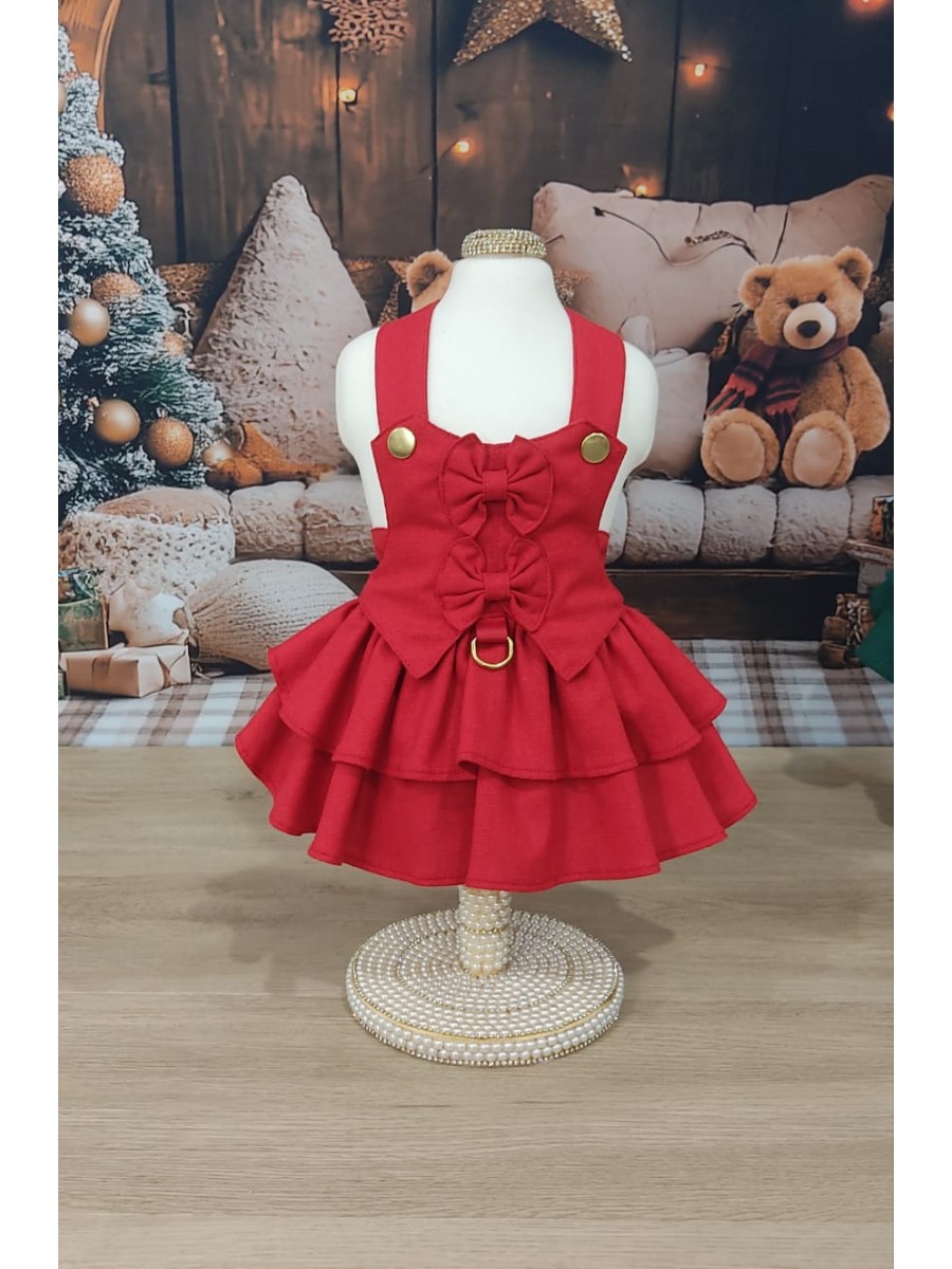 CÓD N212  - JARDINEIRA ROMANTIC VERMELHA