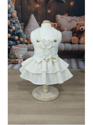 CÓD N214 - JARDINEIRA ROMANTIC OFF WHITE CÓD N214 - JARDINEIRA ROMANTIC OFF WHITE