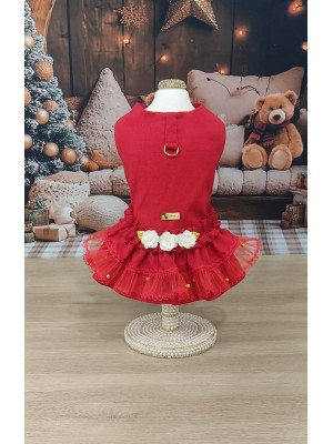 CÓD N217 - VESTIDO ROMANTIC FLOWERS VERMELHO CÓD N217 - VESTIDO ROMANTIC FLOWERS VERMELHO