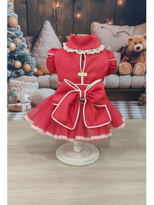 CÓD N221 - VESTIDO ROMANTIC LAÇO VERMELHO CÓD N221 - VESTIDO ROMANTIC LAÇO VERMELHO