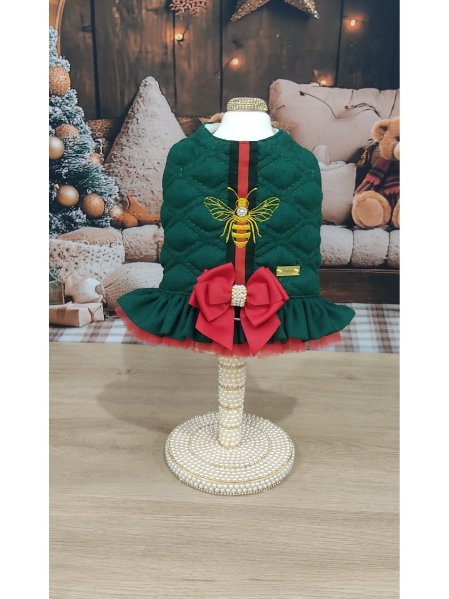 CÓD N229 - PEITORAL ROMANTIC VERDE VERDE/VERMELHO/VERDE FÊMEA