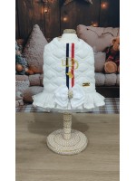 CÓD N231 - PEITORAL ROMANTIC BRANCO AZUL/BRANCO/VERMELHO FÊMEA