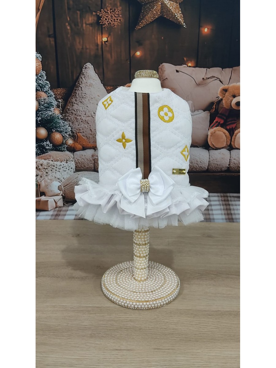 CÓD N233 - PEITORAL ROMANTIC BRANCO MARROM/BEGE FÊMEA