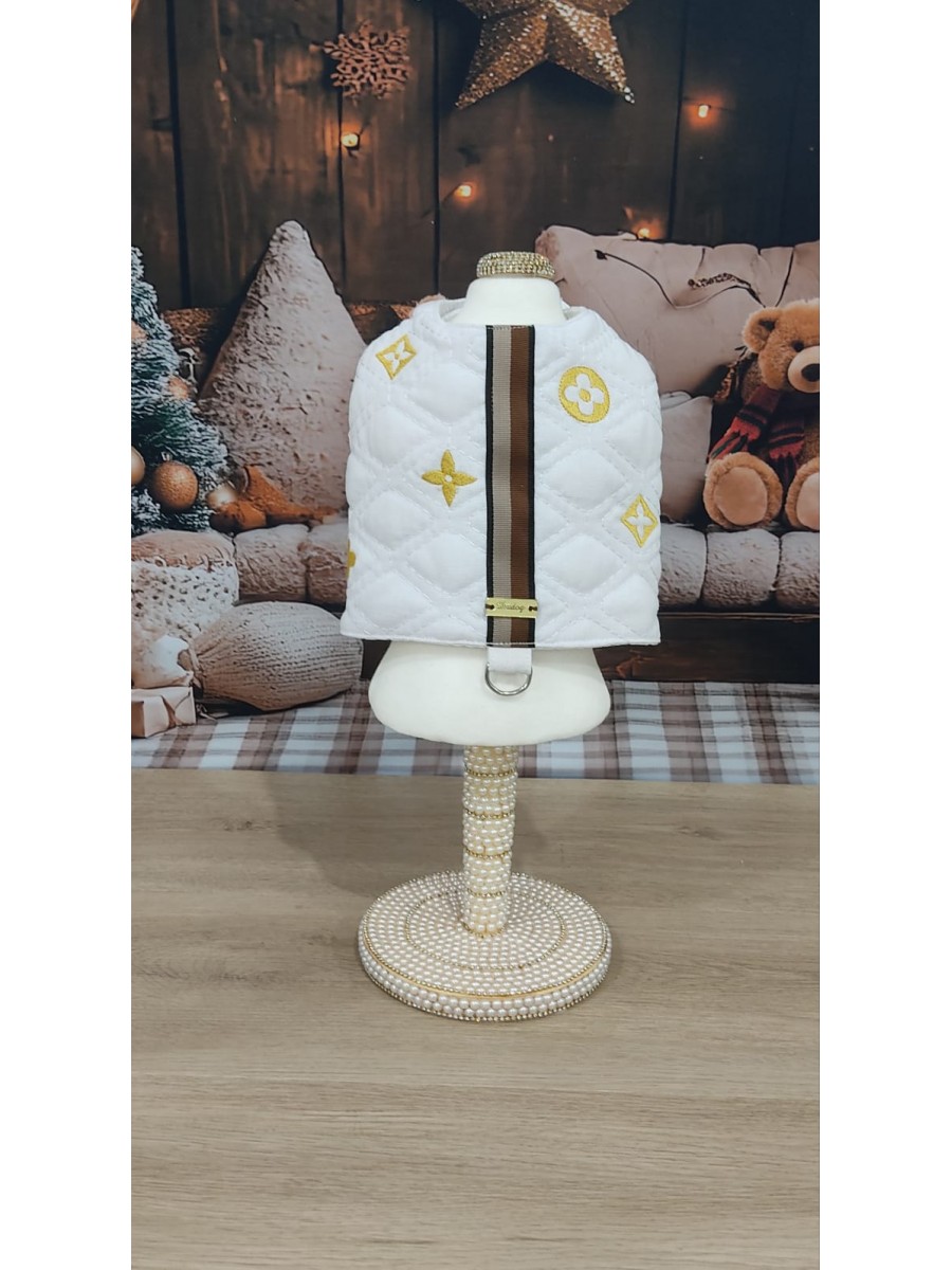 CÓD N234 - PEITORAL ROMANTIC BRANCO MARROM/BEGE MACHO