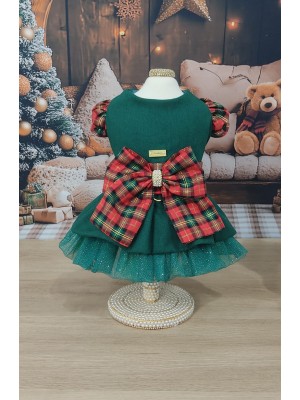 CÓD N239 - VESTIDO ROMANTIC VERDE/XADREZ CÓD N239 - VESTIDO ROMANTIC VERDE/XADREZ