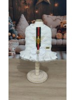 CÓD N243 - PEITORAL ROMANTIC BRANCO VERDE/VERMELHO/VERDE FÊMEA
