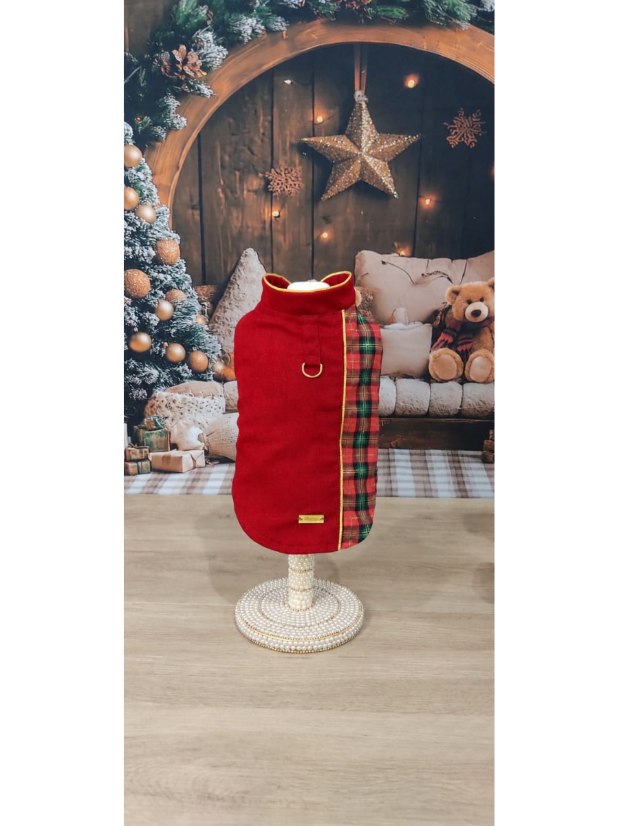 CÓD N240 - CAMISA ROMANTIC VERMELHO/XADREZ