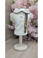 CÓD 1179 - BLUSA LINHO MARROM/BEGE