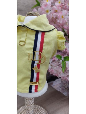CÓD 1186 - BLUSA LINHO AMARELA