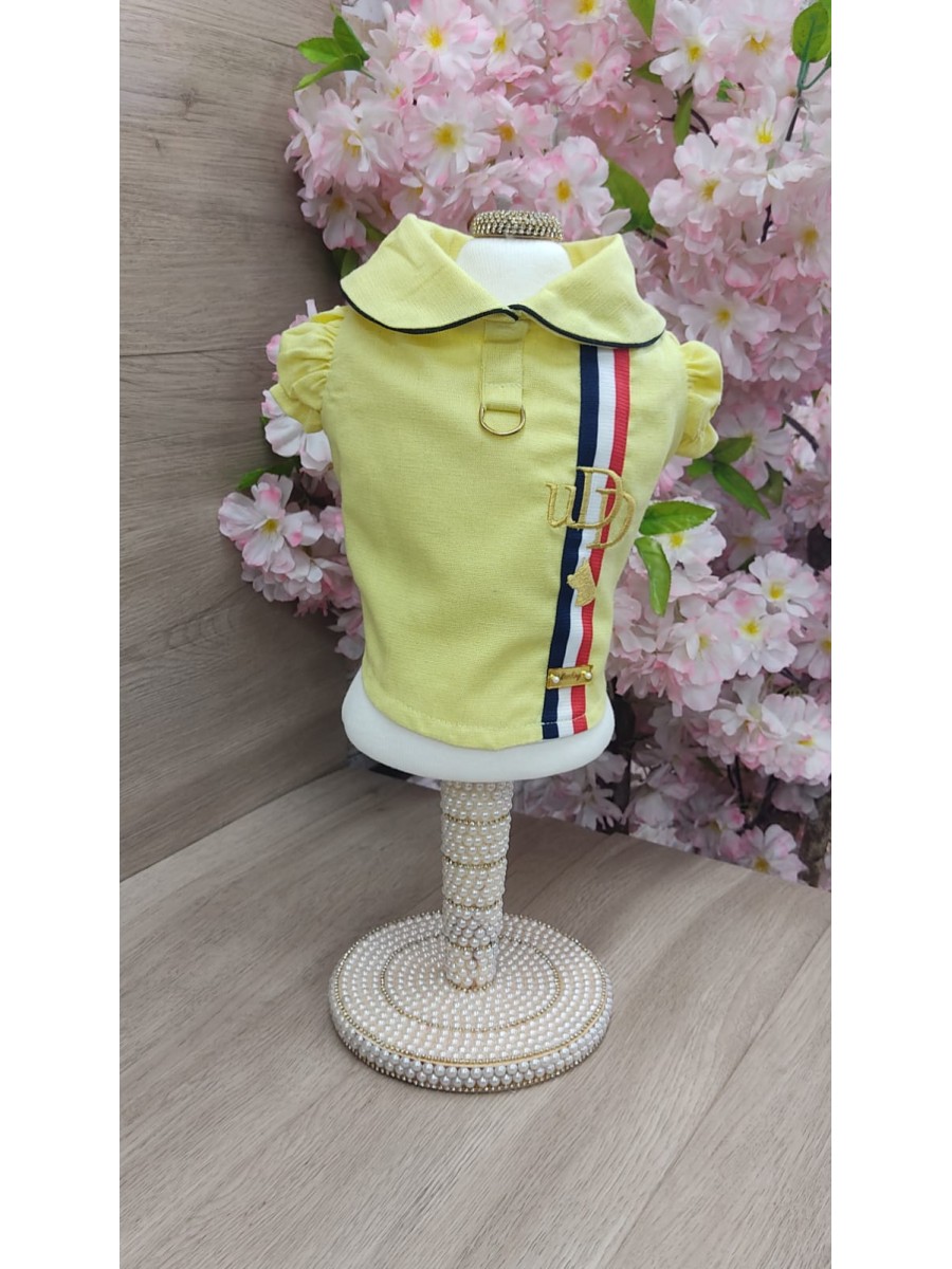 CÓD 1186 - BLUSA LINHO AMARELA