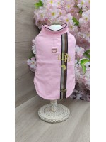 CÓD 1189 - CAMISA LINHO ROSA MARROM/BEGE