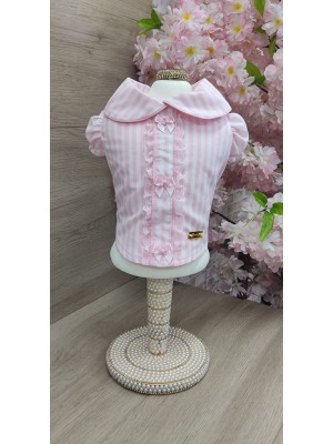 CÓD 1200 - BLUSA LISTRA ROSA