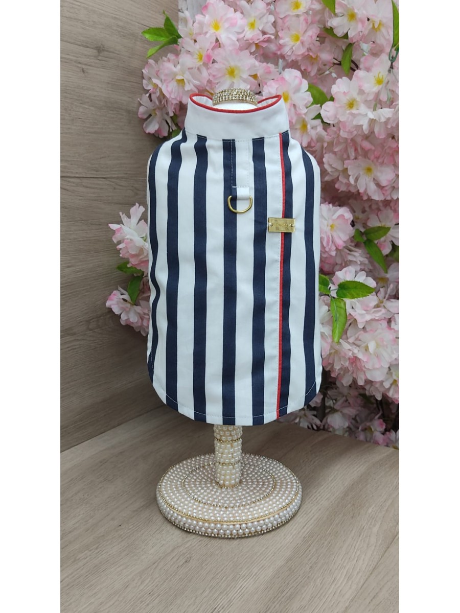 CÓD 1204 - CAMISA NAVY AZUL LISTRA