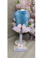 CÓD 1214 - PEITORAL JEANS CLARO/ROSA