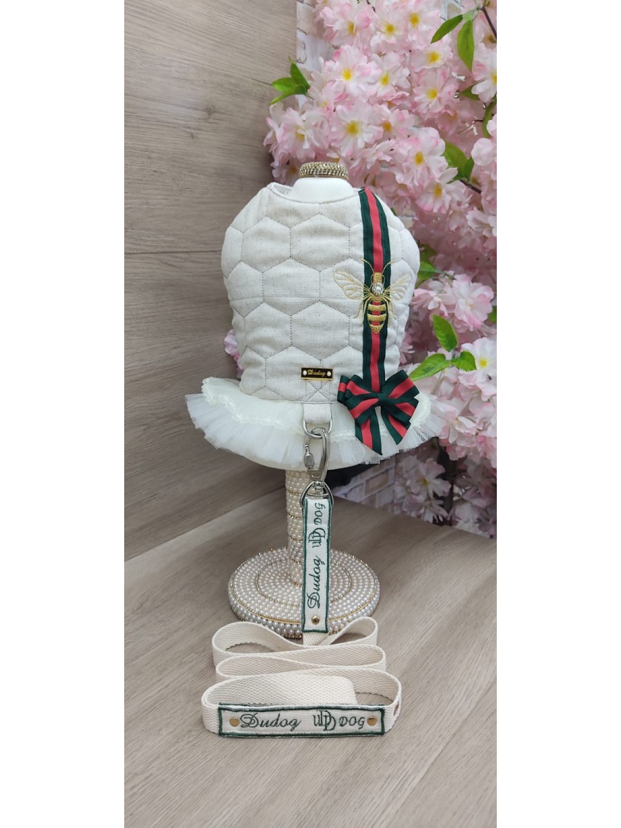 CÓD 1217 - PEITORAL LINHO VERDE/VERMELHO/VERDE FÊMEA
