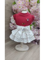 CÓD 1221 - SAIA CORAÇÃO/BLUSA VERMELHA