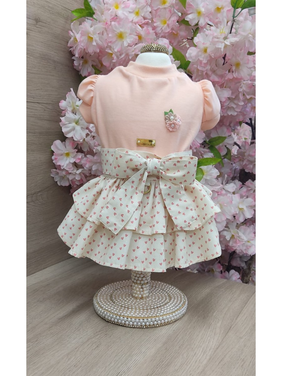 CÓD 1222 - SAIA CORAÇÃO/BLUSA SALMÃO