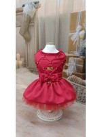 CÓD N160 - VESTIDO ENCANTO VERMELHO/NERVURAS