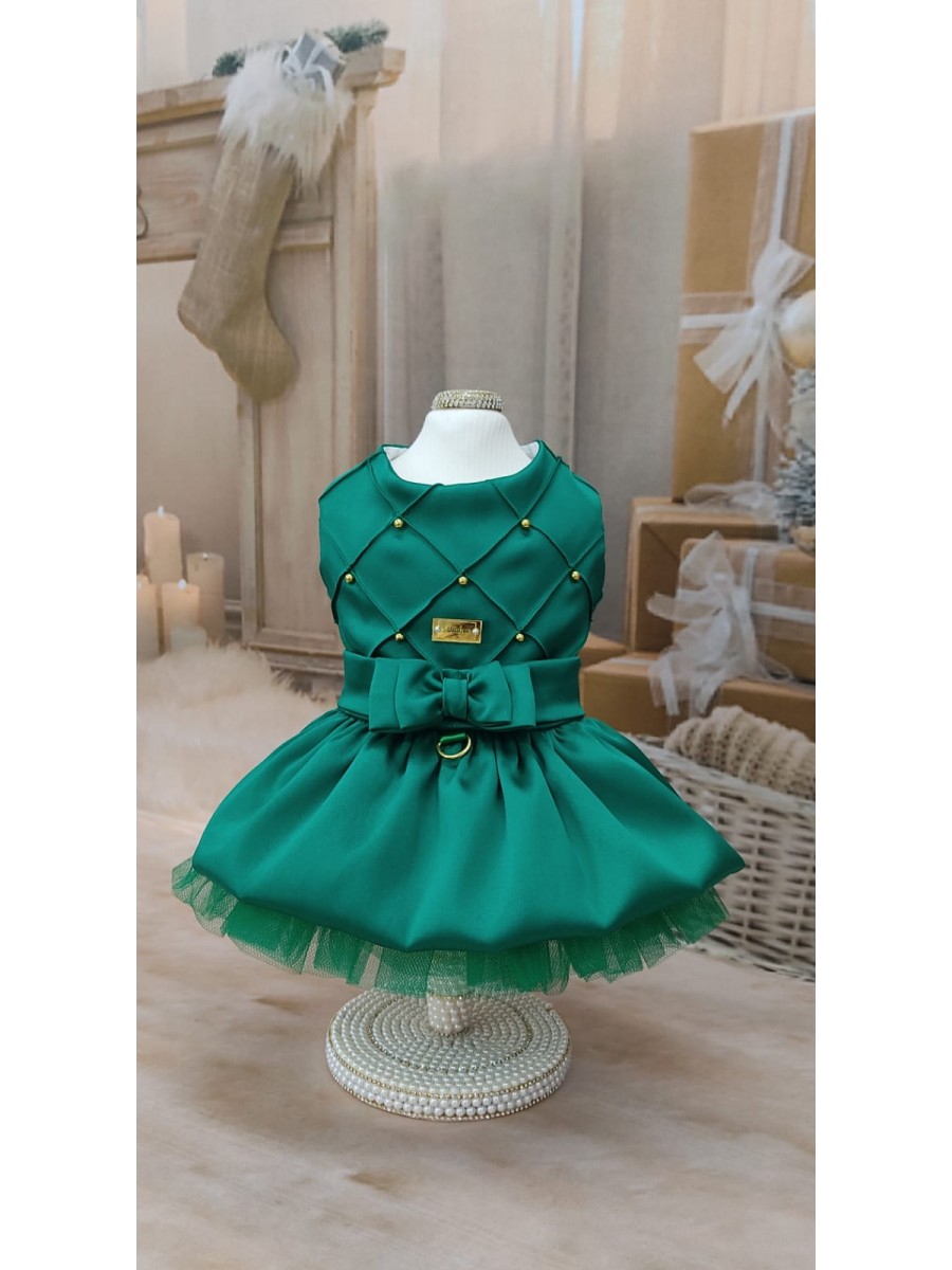CÓD N161 - VESTIDO ENCANTO VERDE/NERVURAS