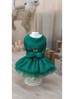 CÓD N167 - VESTIDO ENCANTO VERDE/GLITTER