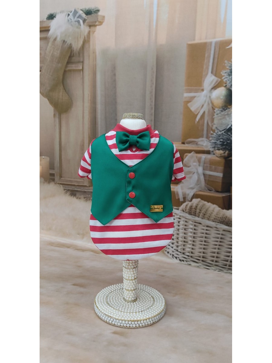 CÓD N181 - T-SHIRT ENCANTO COLETE VERDE ELFO