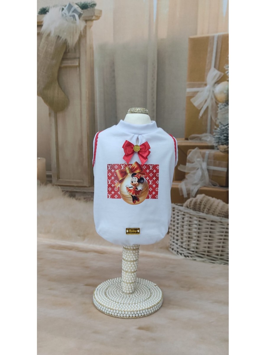 CÓD N184 - BABY LOOK ENCANTO MOUSE BRANCA