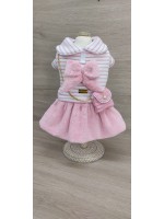 CÓD 1122 - VESTIDO BOLSA CORAÇÕES ROSA