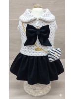CÓD 1123 - VESTIDO BOLSA CORAÇÕES PRETO