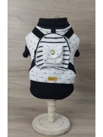 CÓD 1125 - CASACO LISTRA MOCHILA PRETO