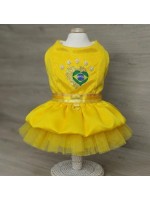 CÓD BR010 - VESTIDO AMARELO BRASIL