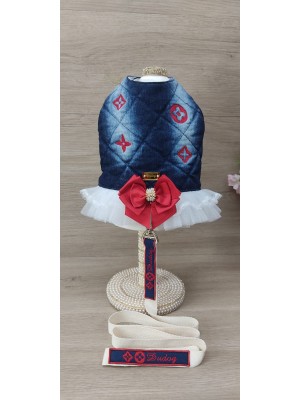 CÓD 1157 - PEITORAL JEANS ESCURO FÊMEA