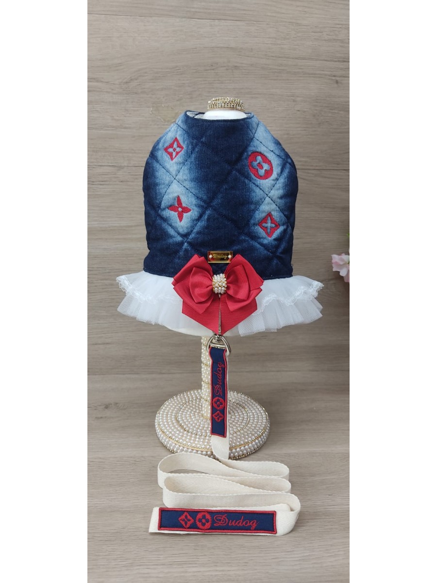 CÓD 1157 - PEITORAL JEANS ESCURO FÊMEA