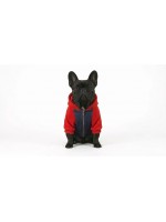 CÓD 1156 - MOLETOM  JEANS/VERMELHO PAIXÃO