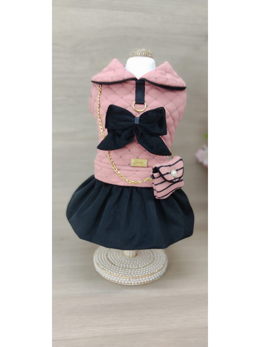 CÓD 1163 - VESTIDO BOLSA ROSE ESCURO