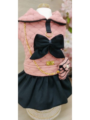 CÓD 1163 - VESTIDO BOLSA ROSE ESCURO