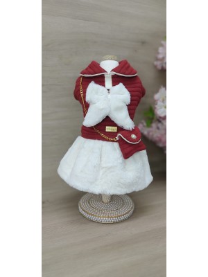 CÓD 1164 - VESTIDO BOLSA MARSALA
