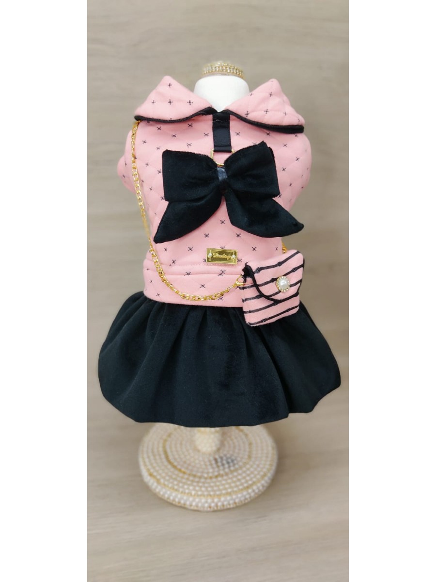 CÓD 1162 - VESTIDO BOLSA ROSE CLARO
