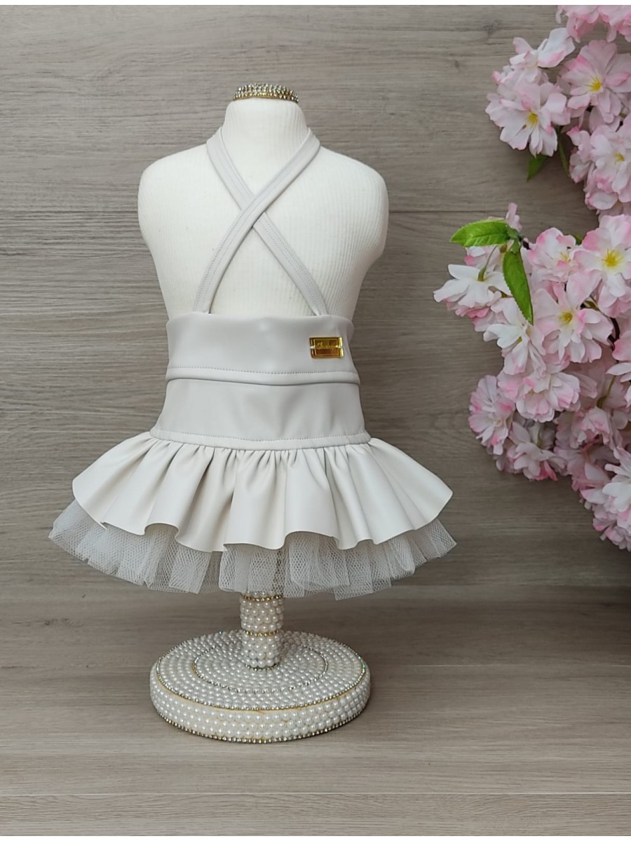 CÓD 1076 - SAIA LOVE COURO PU  OFF WHITE