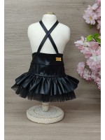 CÓD 1077 - SAIA LOVE COURO PU PRETA