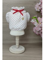 CÓD 1080 - BLUSA LOVE OFF CORAÇÕES VERMELHO