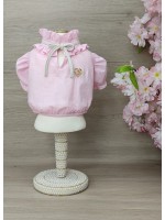 CÓD 1082 - BLUSA LOVE ROSA BEBÊ