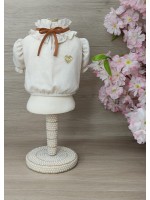 CÓD 1084 - BLUSA LOVE LINHO/TERRA COTA