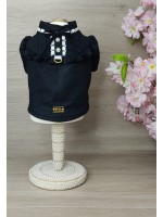 CÓD 1091 - BLUSA PRETA/CORAÇÕES