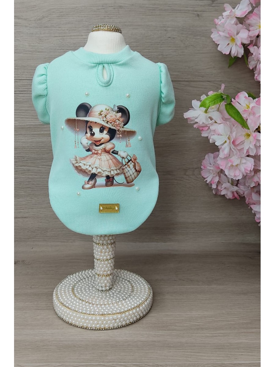 CÓD 1096 - BABY LOOK VINTAGE VERDE BEBÊ