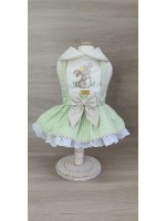 CÓD P022 - VESTIDO/JARDINEIRA XADREZ VERDE