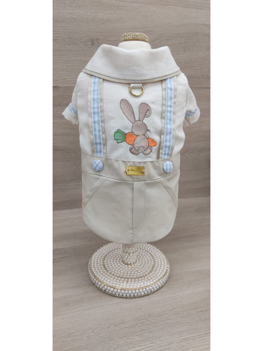 CÓD P025 - CAMISA/JARDINEIRA XADREZ AZUL